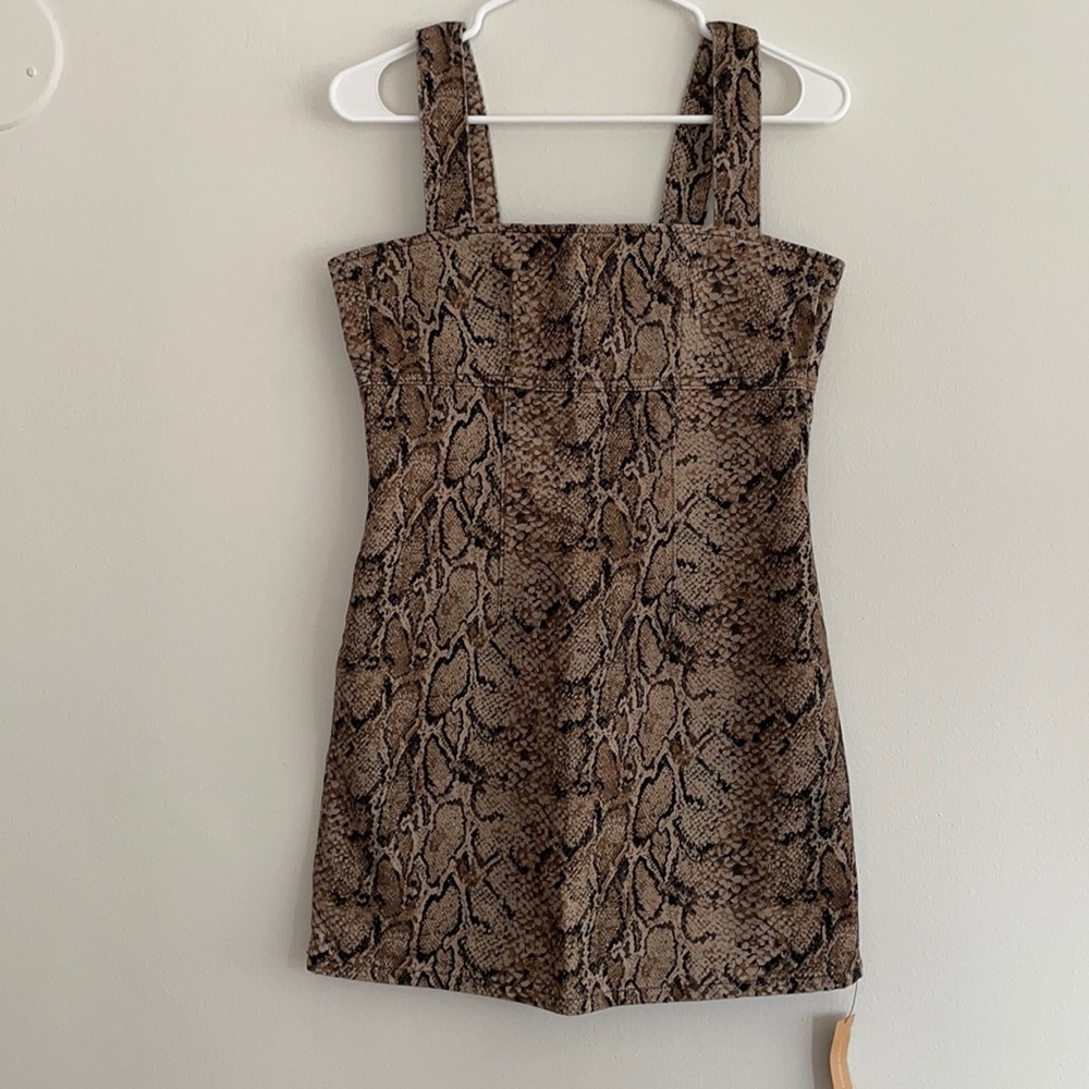 NWT Reformation Lizzie Snake Denim Dress Size 2